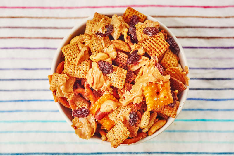 Chex Mix Recipe Peanut Butter and Jelly Chex Mix Kitchn