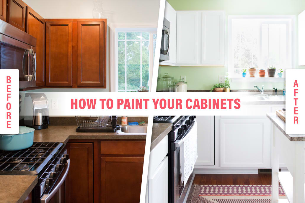 How To Paint Wood Kitchen Cabinets with White Paint | Kitchn