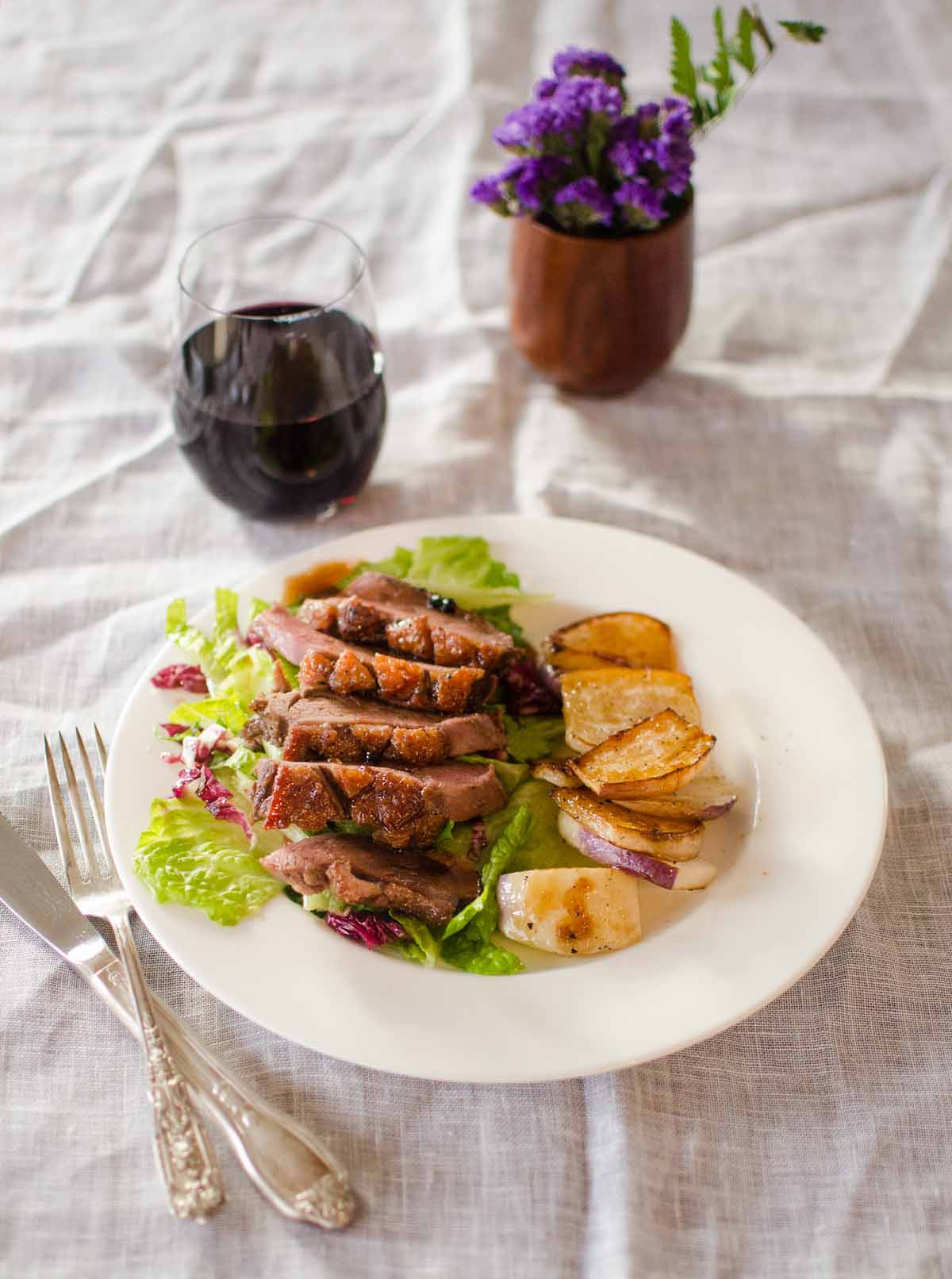 Dinner Recipe for Two: Duck Breast with Pomegranate-Citrus Glaze | Kitchn