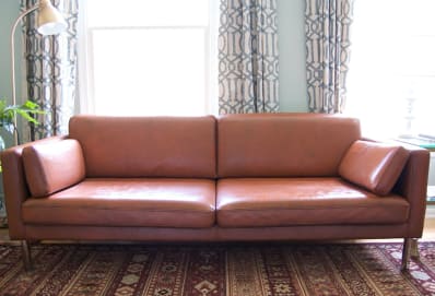 leather sofa paint does results diy project painted apartmenttherapy