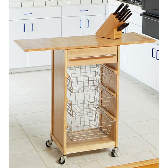 Expandable Wooden Kitchen Island from Overstock | Kitchn