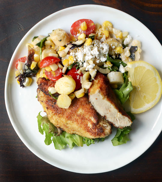 Weeknight Recipe: Pan-Fried Chicken Breasts with Corn ...