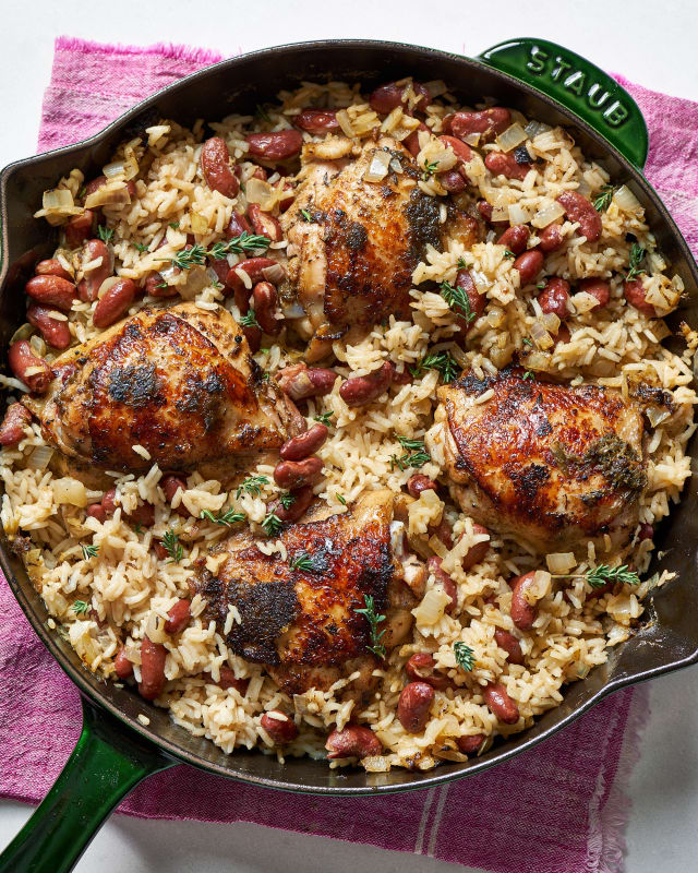 Jerk Chicken with Jamaican Rice and Peas Recipe | Kitchn
