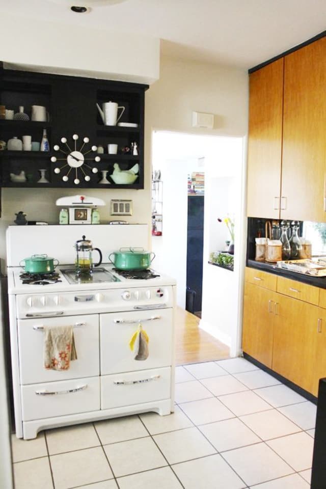 A Los Angeles Kitchen In Mint, Black, and White | Kitchn