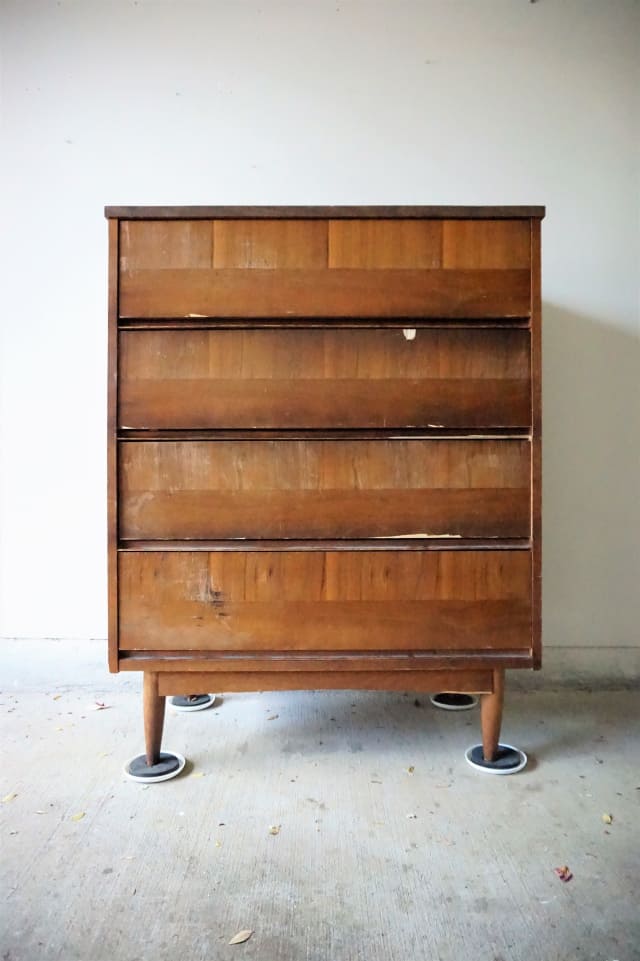 How To Refurbish Old Furniture MidCentury Dresser Makeover