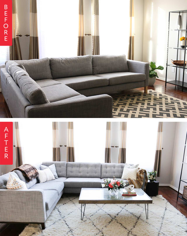 How to Make Your Old Ugly Sofa Look New Again Apartment Therapy