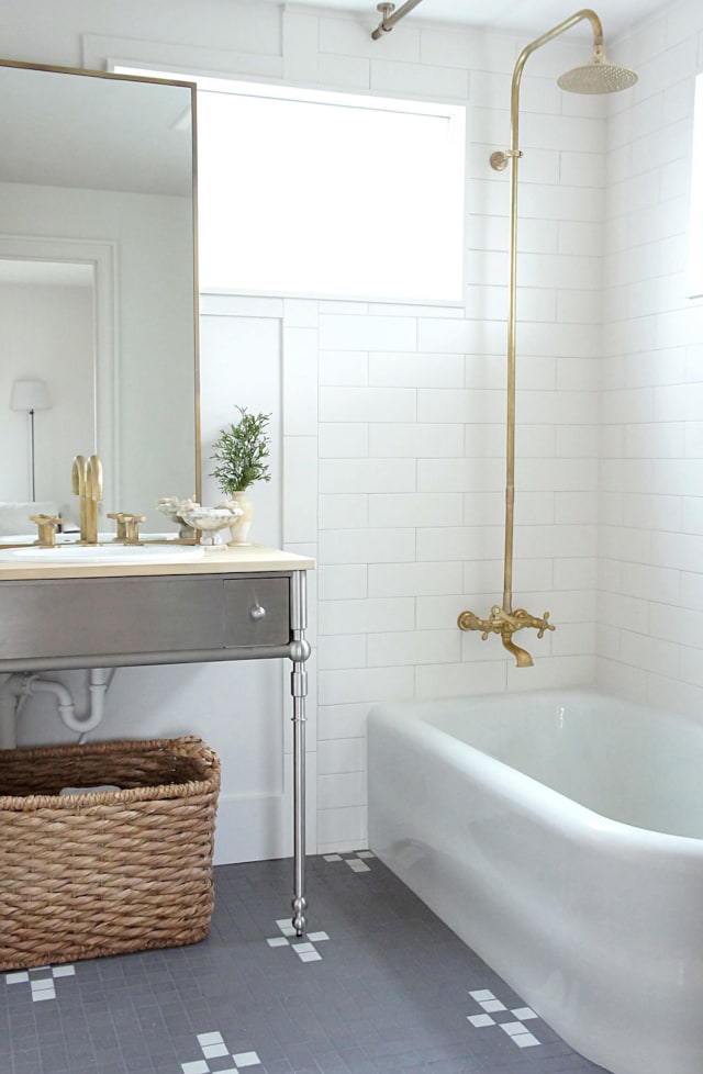 Bathroom Floor Tile Patterns Using Cheap In Stock Options