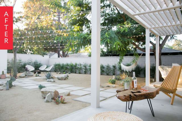 Grass free backyard
