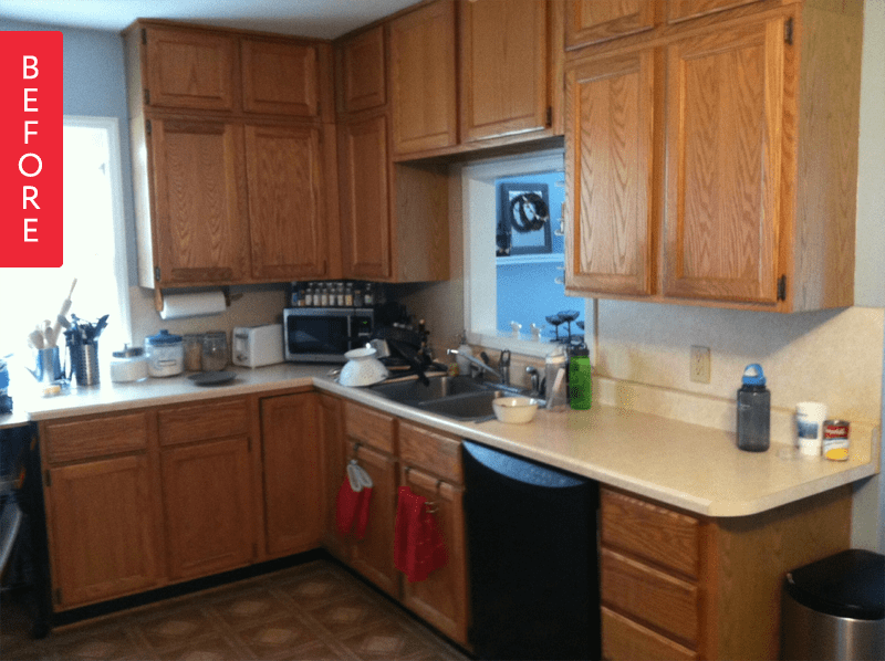 Before & After: A Fresh Kitchen Makeover For Under $500  