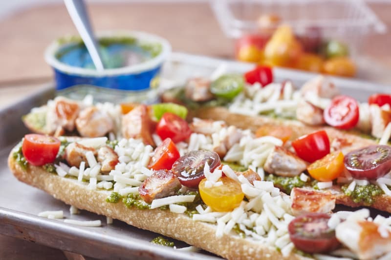 Recipe French Bread Pizza with Chicken & Pesto Kitchn