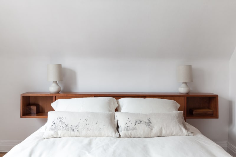 Bedroom Storage Shelves Above the Bed Storage Apartment Therapy