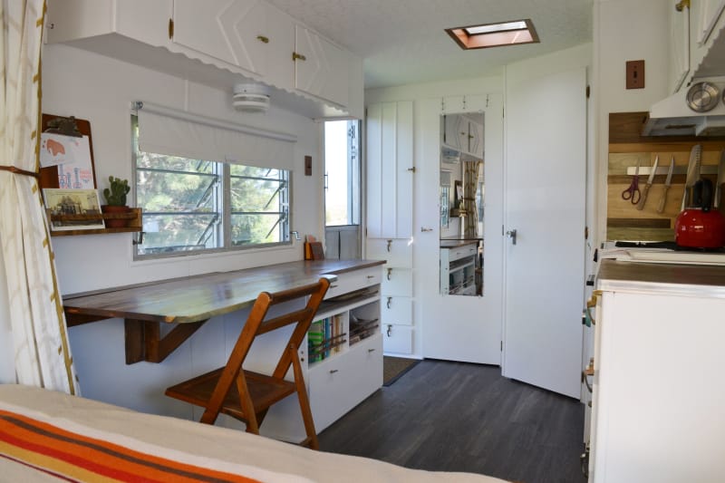 House Tour A Couple Shares A 120 Square Foot Trailer