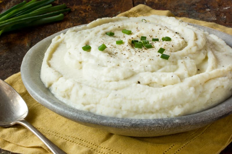 Thanksgiving Recipe Whipped Cauliflower with Crème Fraîche Kitchn