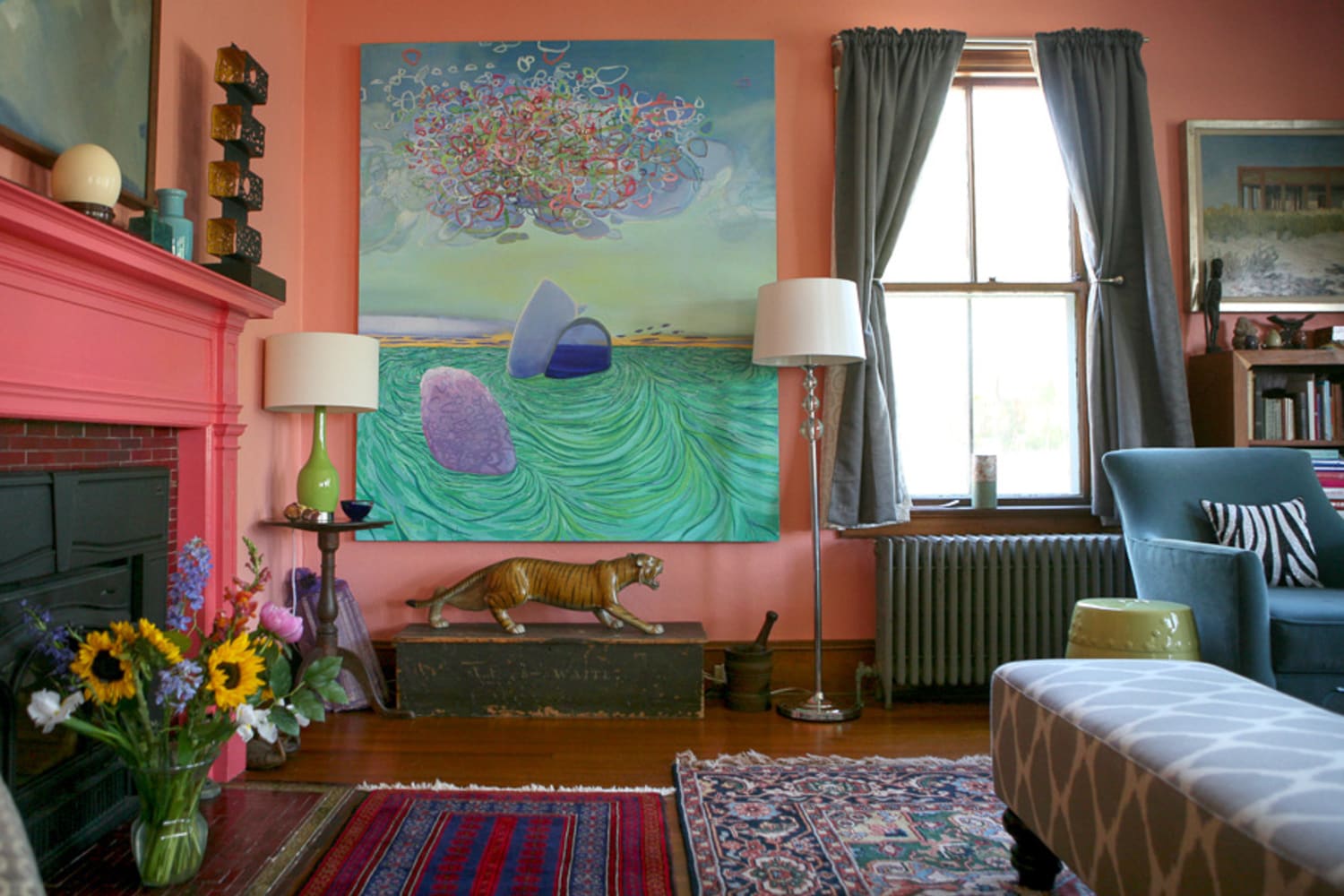 House Tour A Cheery Colorful Rhode Island Dream Home Apartment Therapy