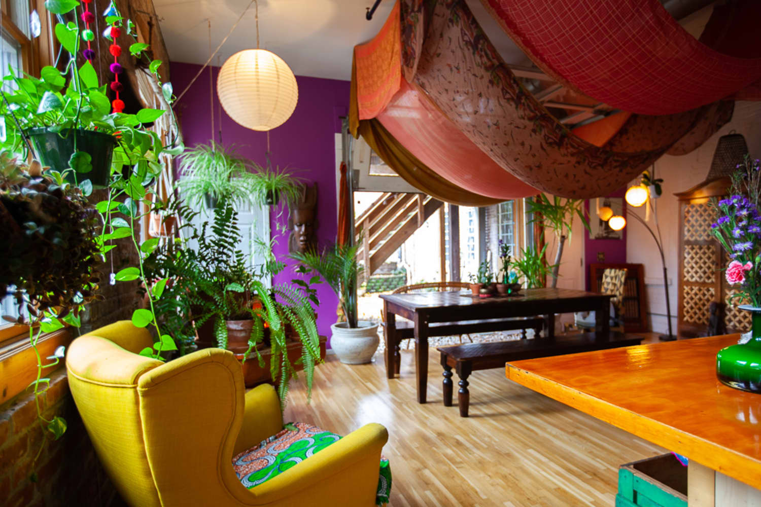 Hippie Decor SET Floor Seating Area Boho Canopy With Decorative