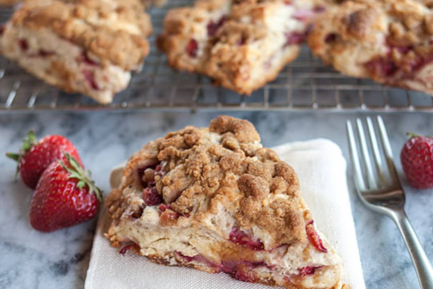 Recipe Strawberry Sour Cream Scones With Brown Sugar Crumble Kitchn