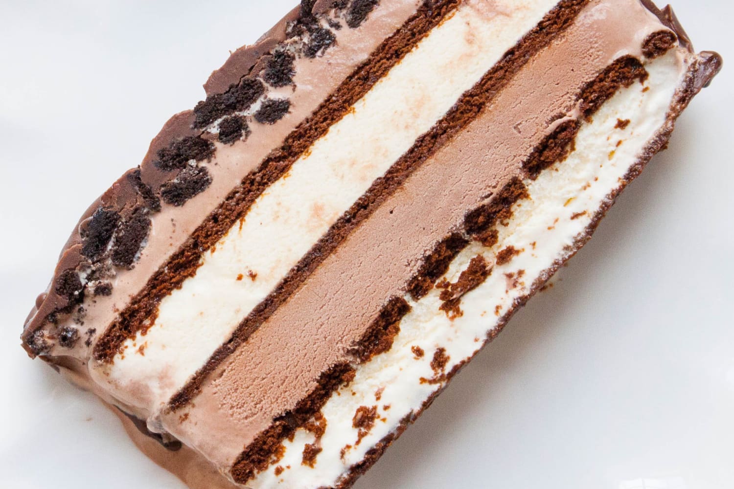 Chocolate Peanut Butter Ice Cream Cake - Chew On This