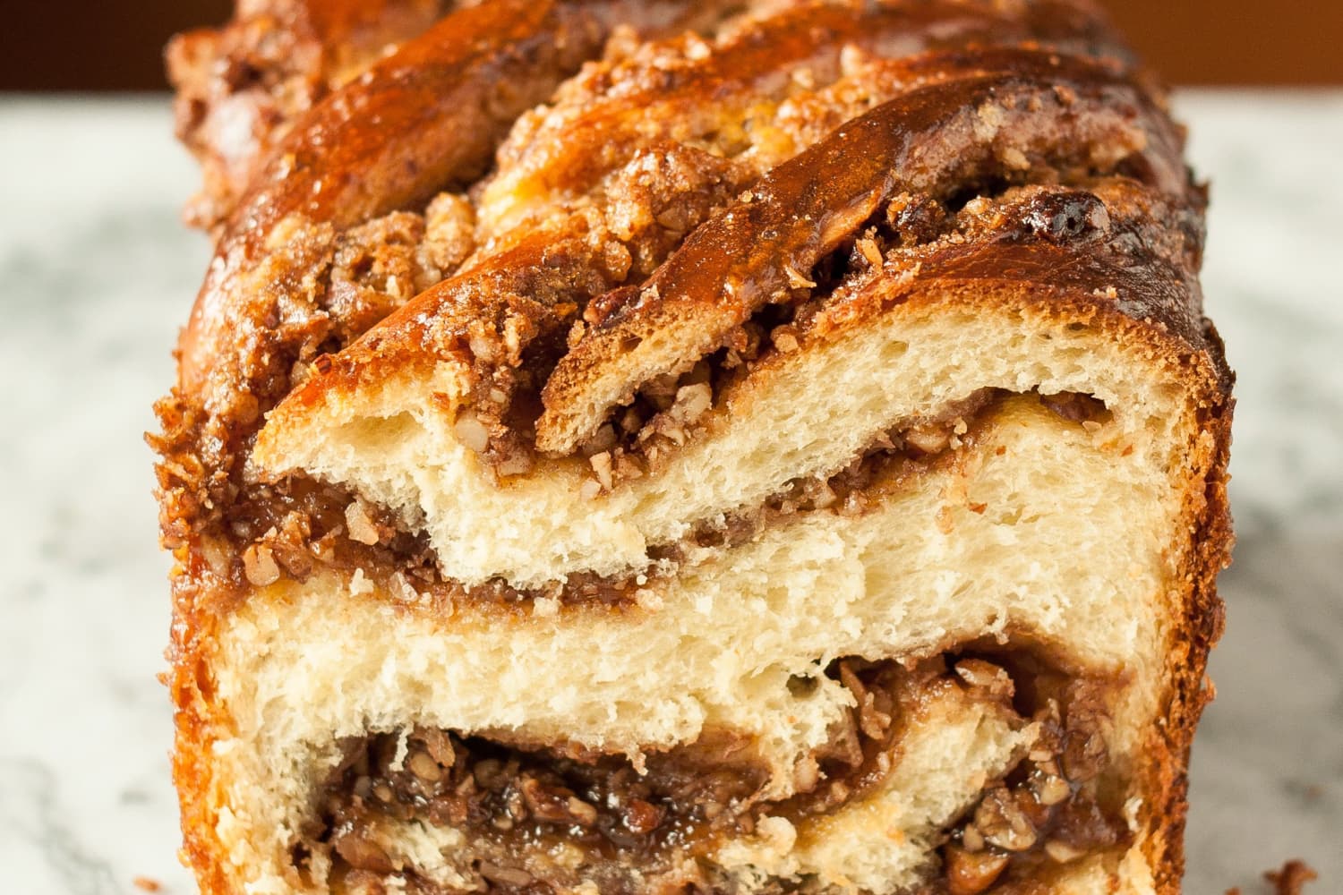 Recipe: Sticky Caramel-Pecan Babka Loaves