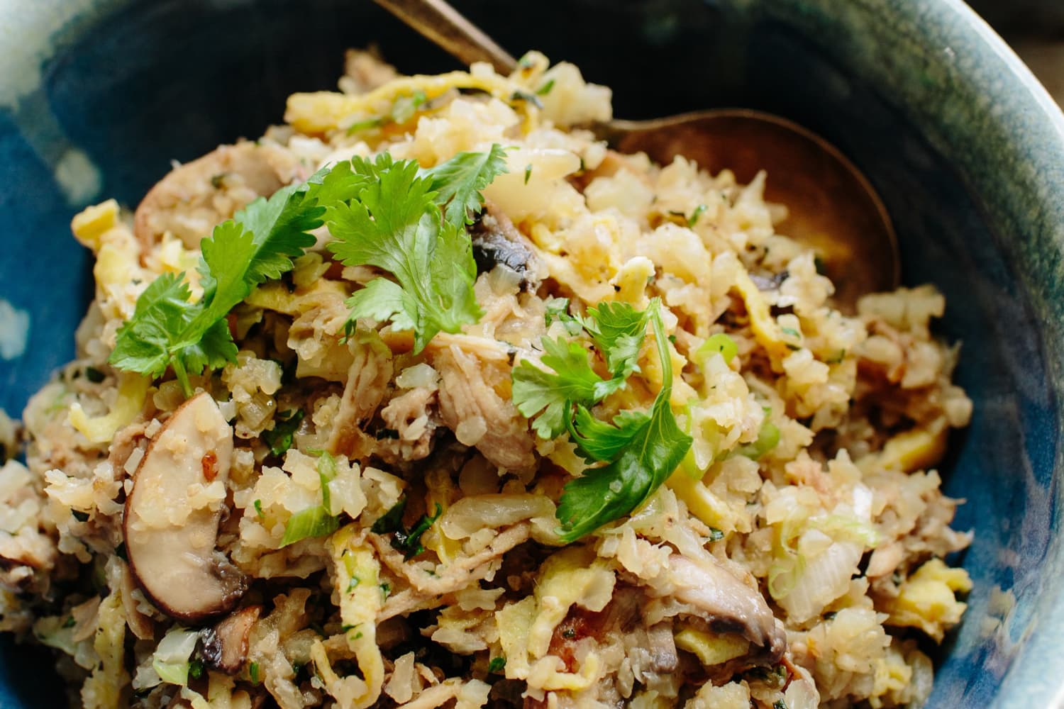 Asian Cauliflower Fried Rice with Kalua Pork