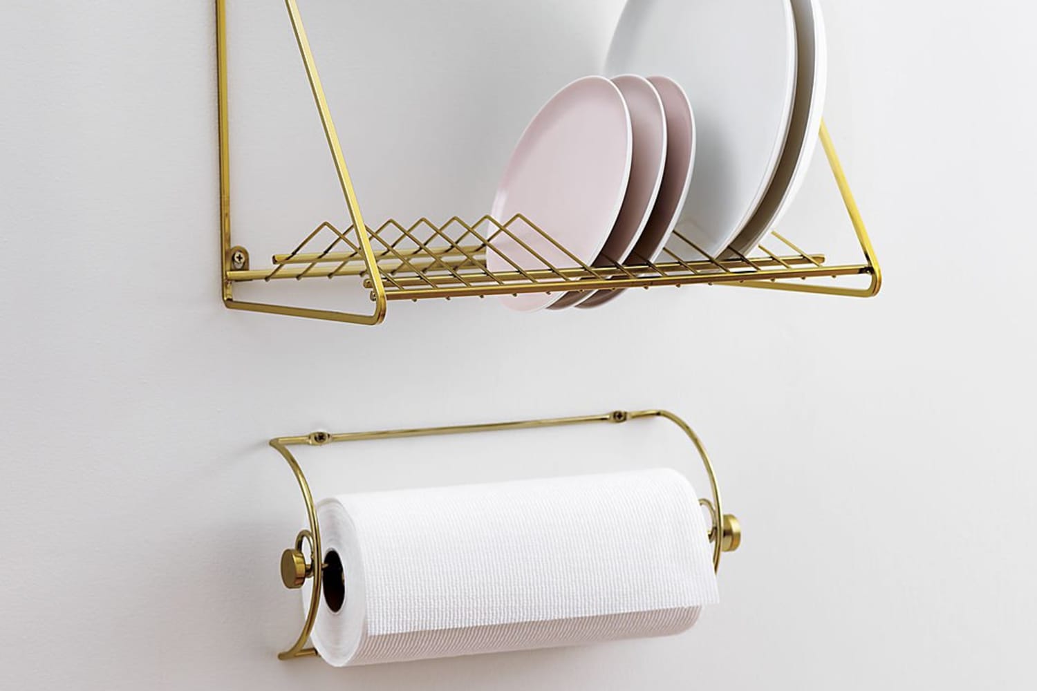 A Glam Gold Dish Drying Rack (for the Wall or Beside the Sink)