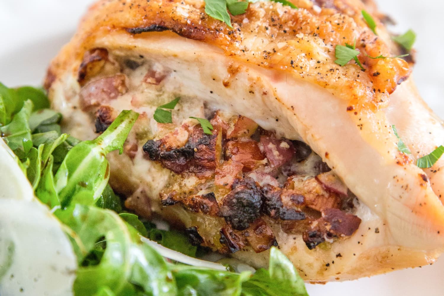 Stuffed Chicken Breasts with Grapes, Hazelnuts, and Parmesan