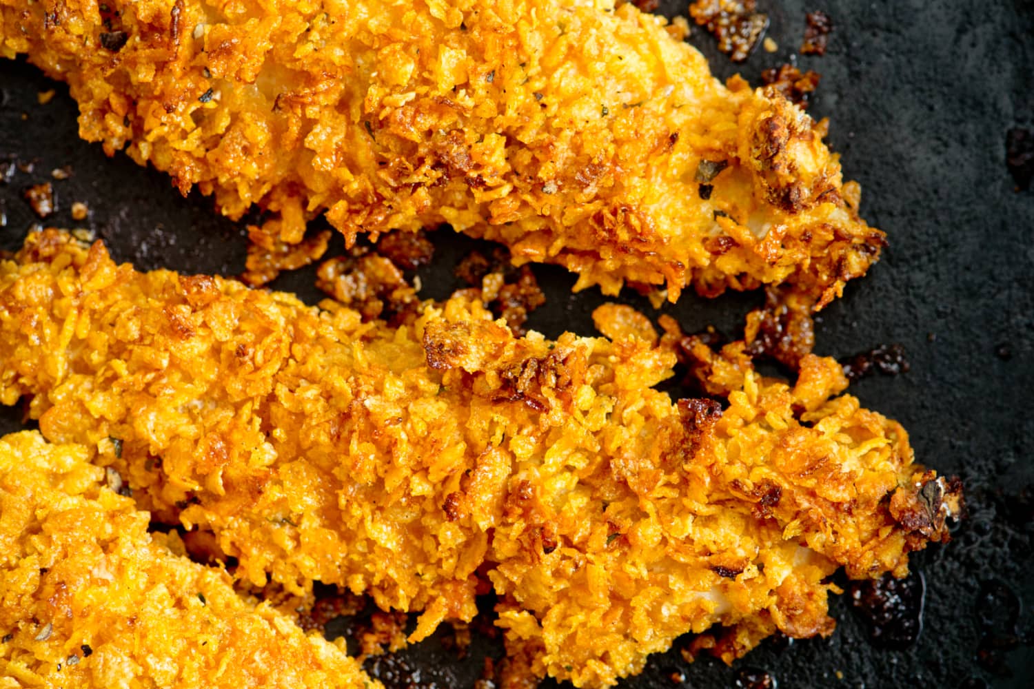 Double-Crusted Chicken Tenders with Sriracha-Honey BBQ Sauce