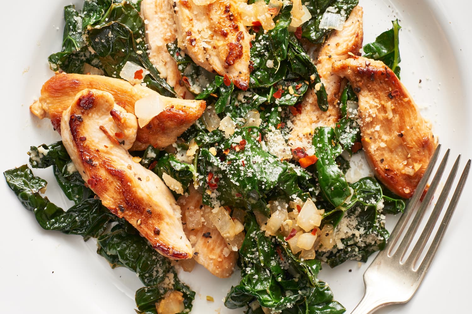 Chicken and Kale Sauté Recipe (With Parmesan Cheese) - The Kitchn