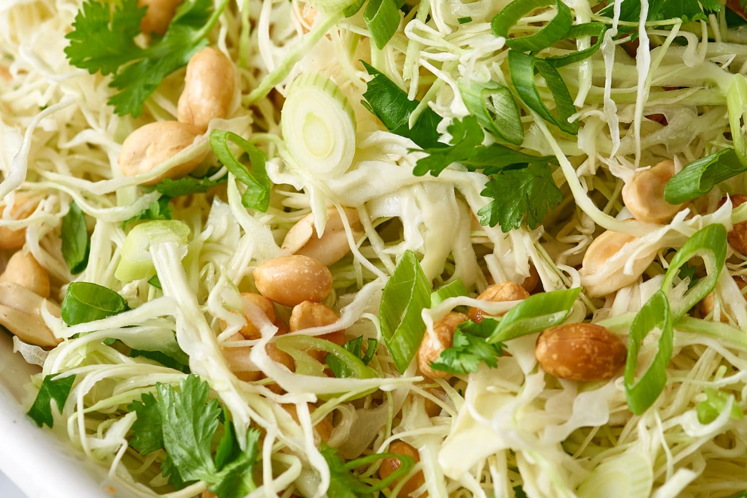 Recipe Crunchy Peanut Slaw Kitchn Food writer susan nye shows how to prepare some crunchy slaw with peanuts, cilantro and mint. crunchy peanut slaw