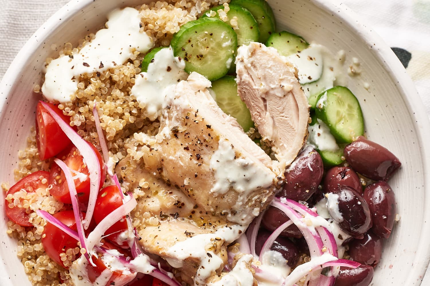 Recipe: Greek Chicken Grain Bowls - The Kitchn