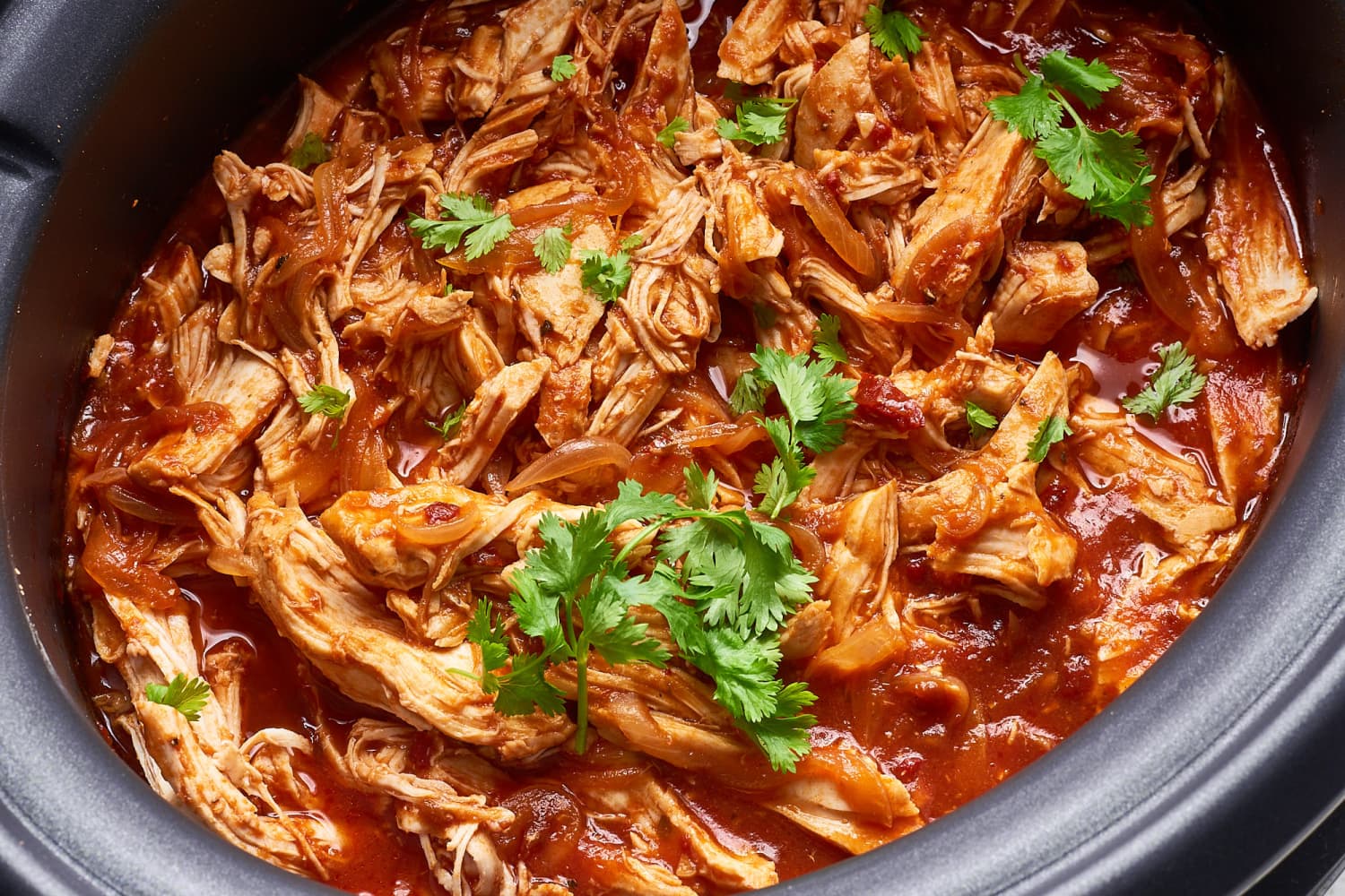 Recipe Slow Cooker Chicken Tinga Kitchn Then broiled to aid in drop dead delicious and slightly crispy bits. slow cooker chicken tinga