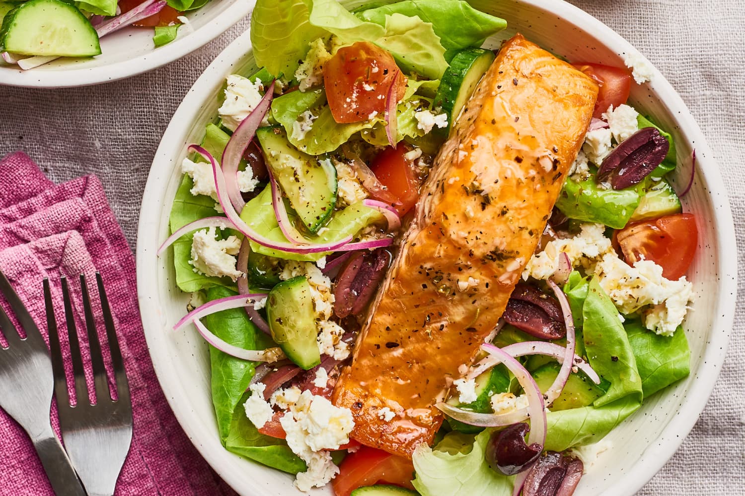 Easy, Healthy Greek Salmon Salad