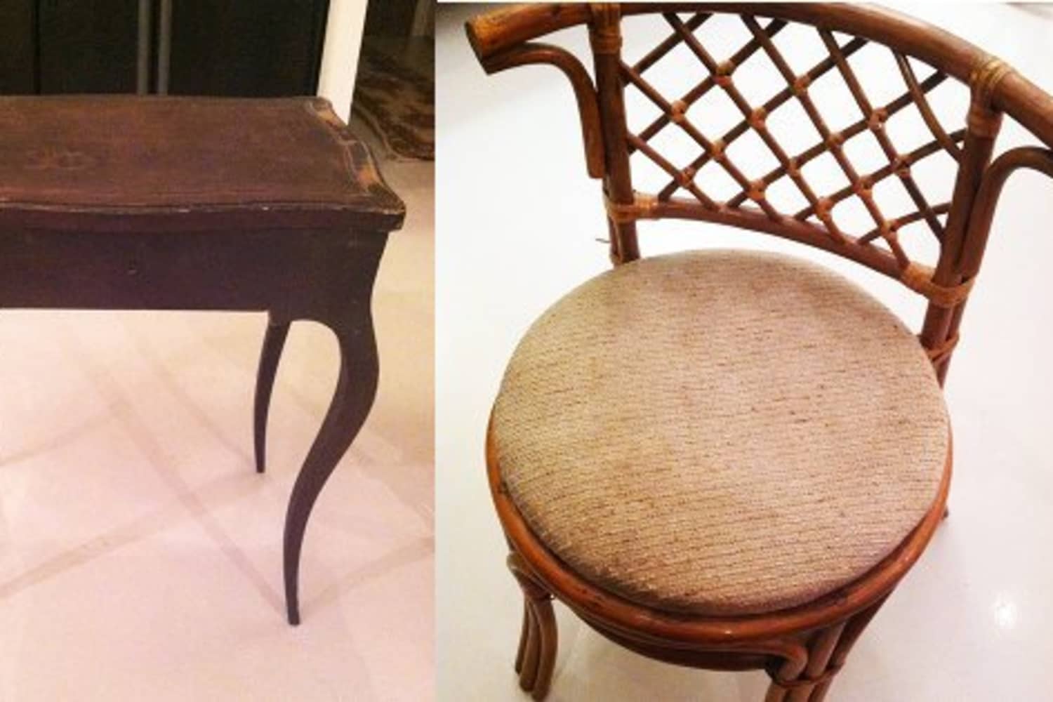 Before & After Bathroom Vanity and Chair Apartment Therapy