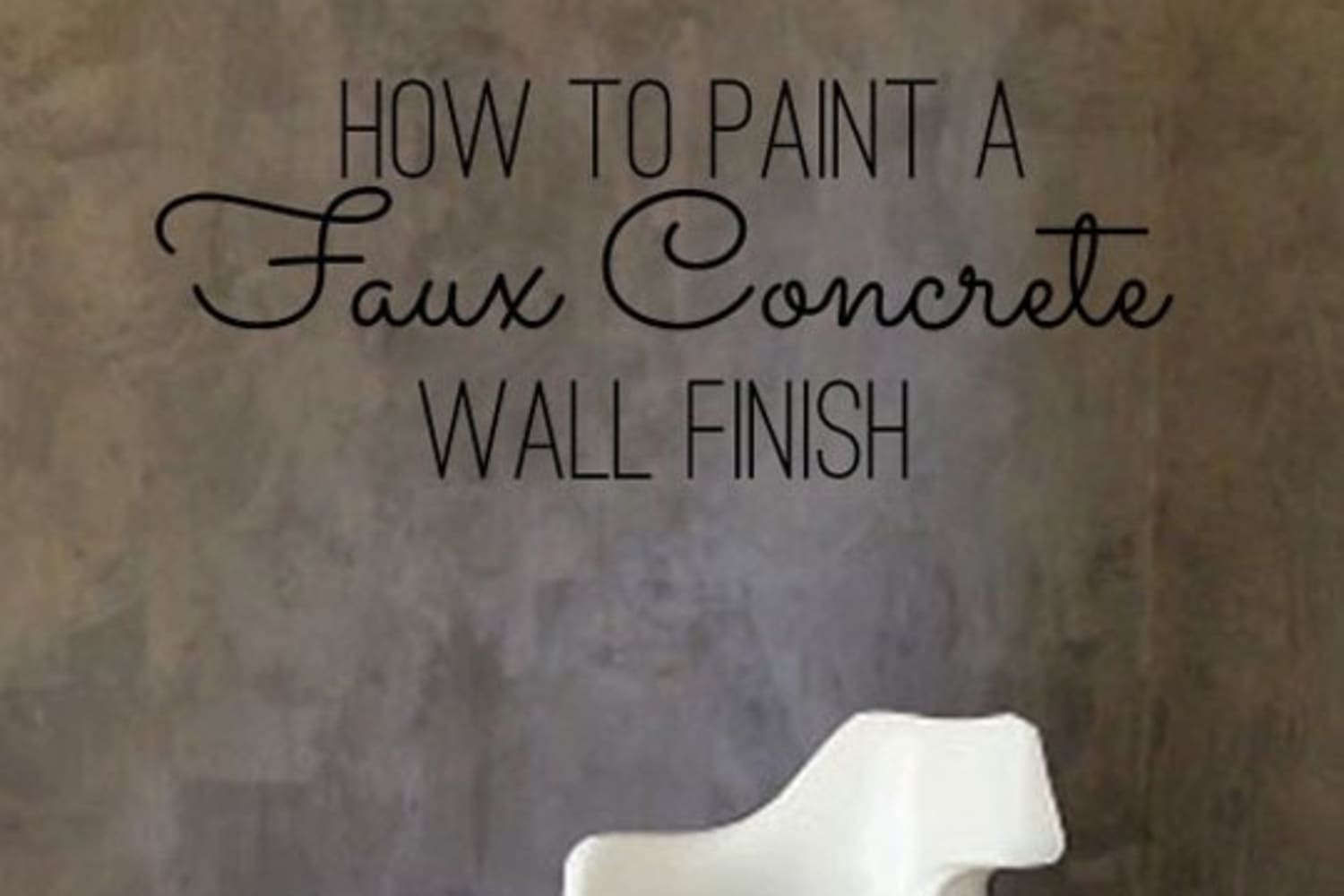 DIY Home Decor How To Paint a Faux Concrete Wall Finish Apartment