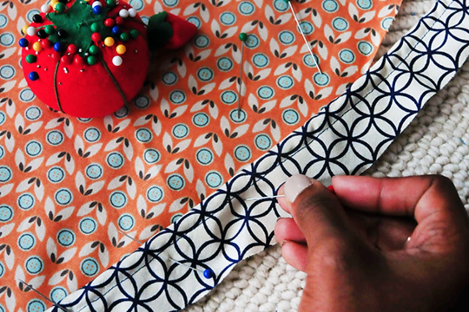 How To Make a Colorful, Inexpensive Floor Cushion Apartment Therapy