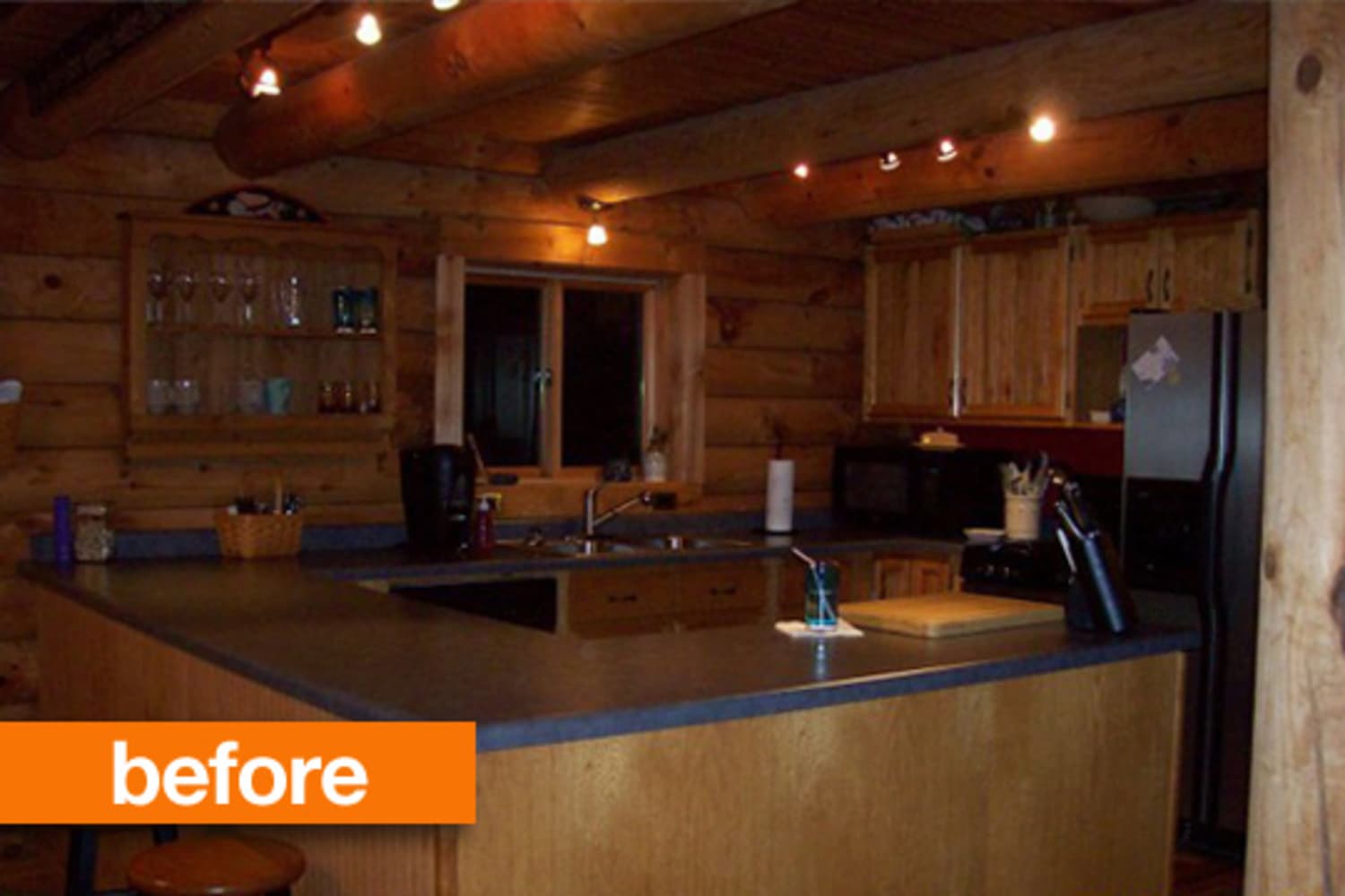 Before & After: A Charming Log Cabin Kitchen | Apartment Therapy