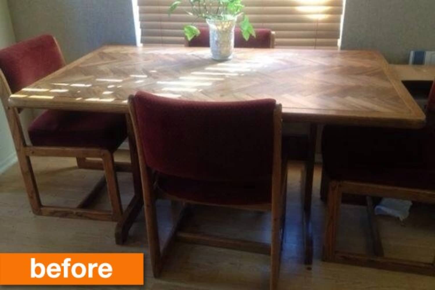 Before & After A Heavy, Outdated Dining Table Turns Sleek and Modern