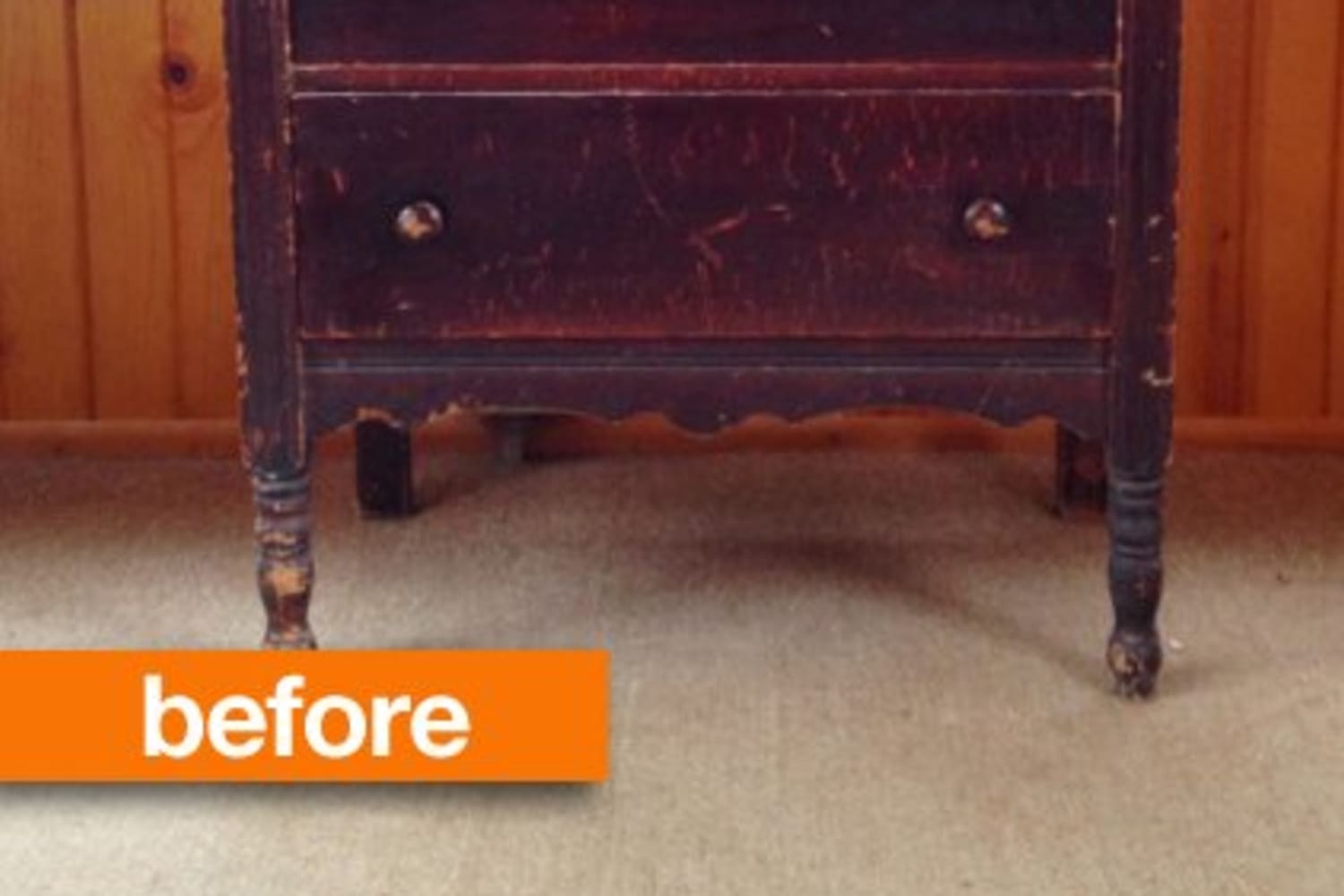 Before & After A Dusty Dresser Gets Dressed Up With Wallpaper