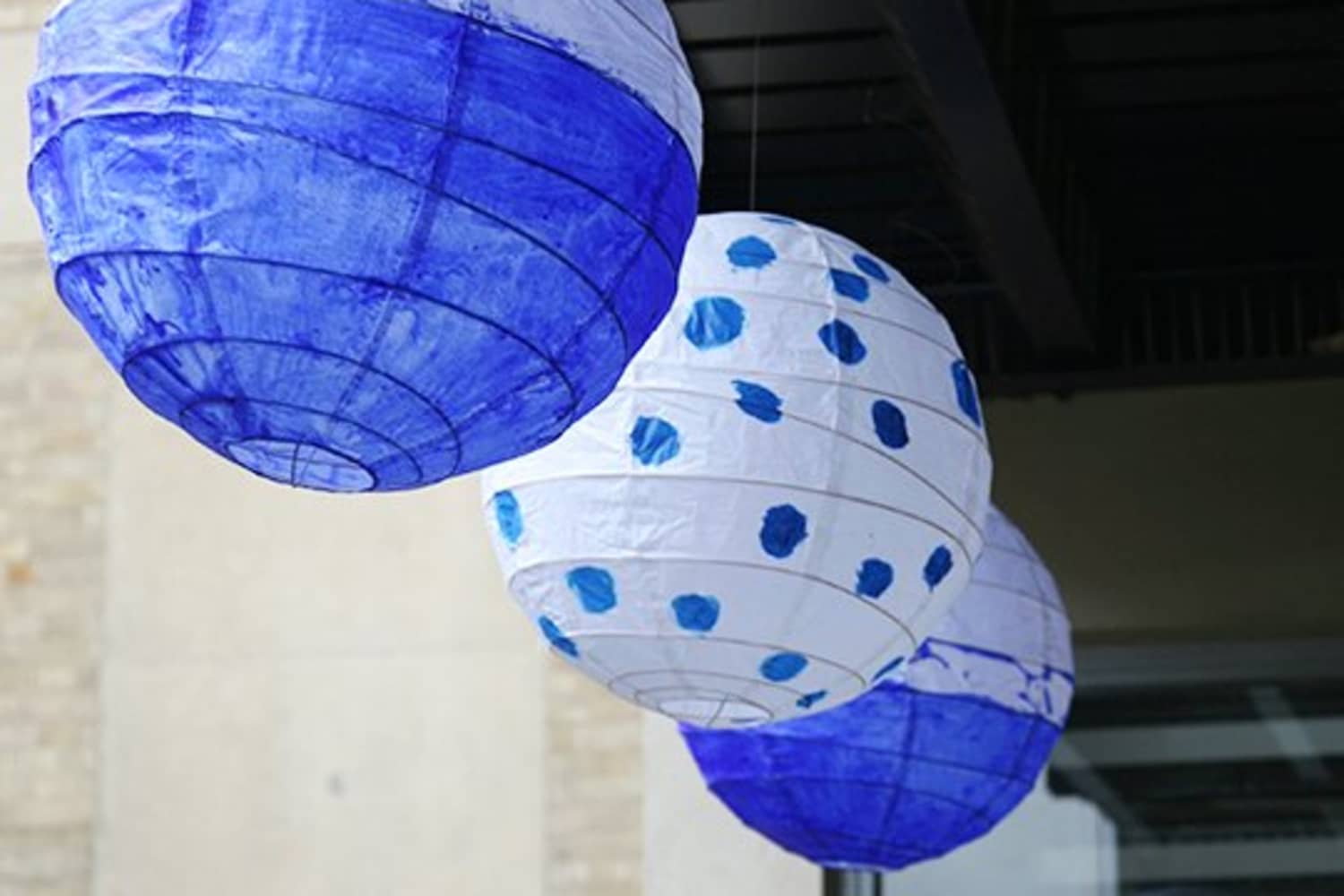 How To Make DipDyed & Painted Paper Lanterns Apartment Therapy