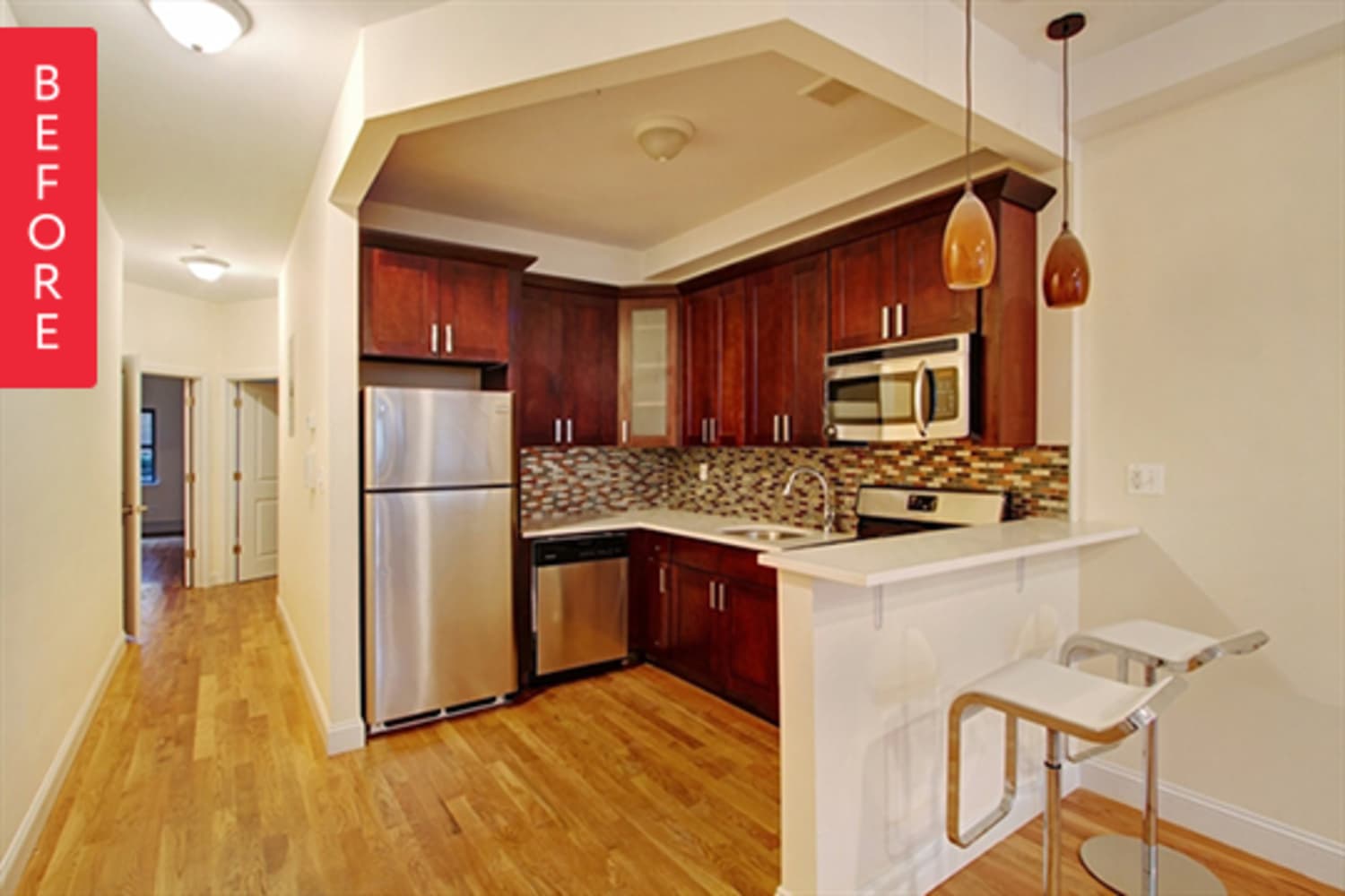 Before & After Watch this Little Kitchen Grow Apartment Therapy