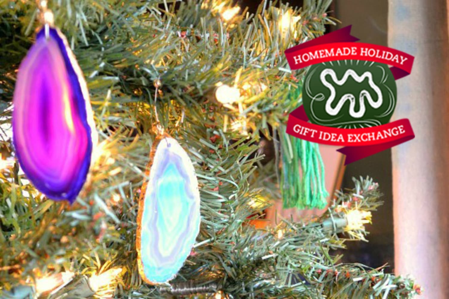 Homemade Holiday Gift Idea!: Make Gold Leaf Agate Ornaments | Apartment