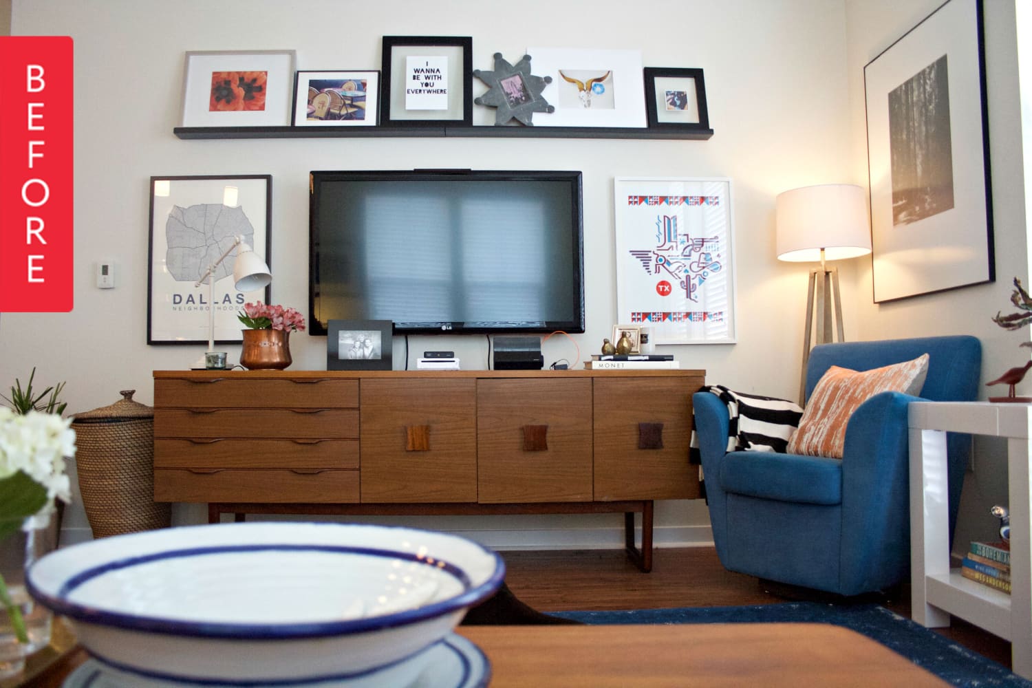 Before & After A Long Desired Dramatic Accent Wall Apartment Therapy