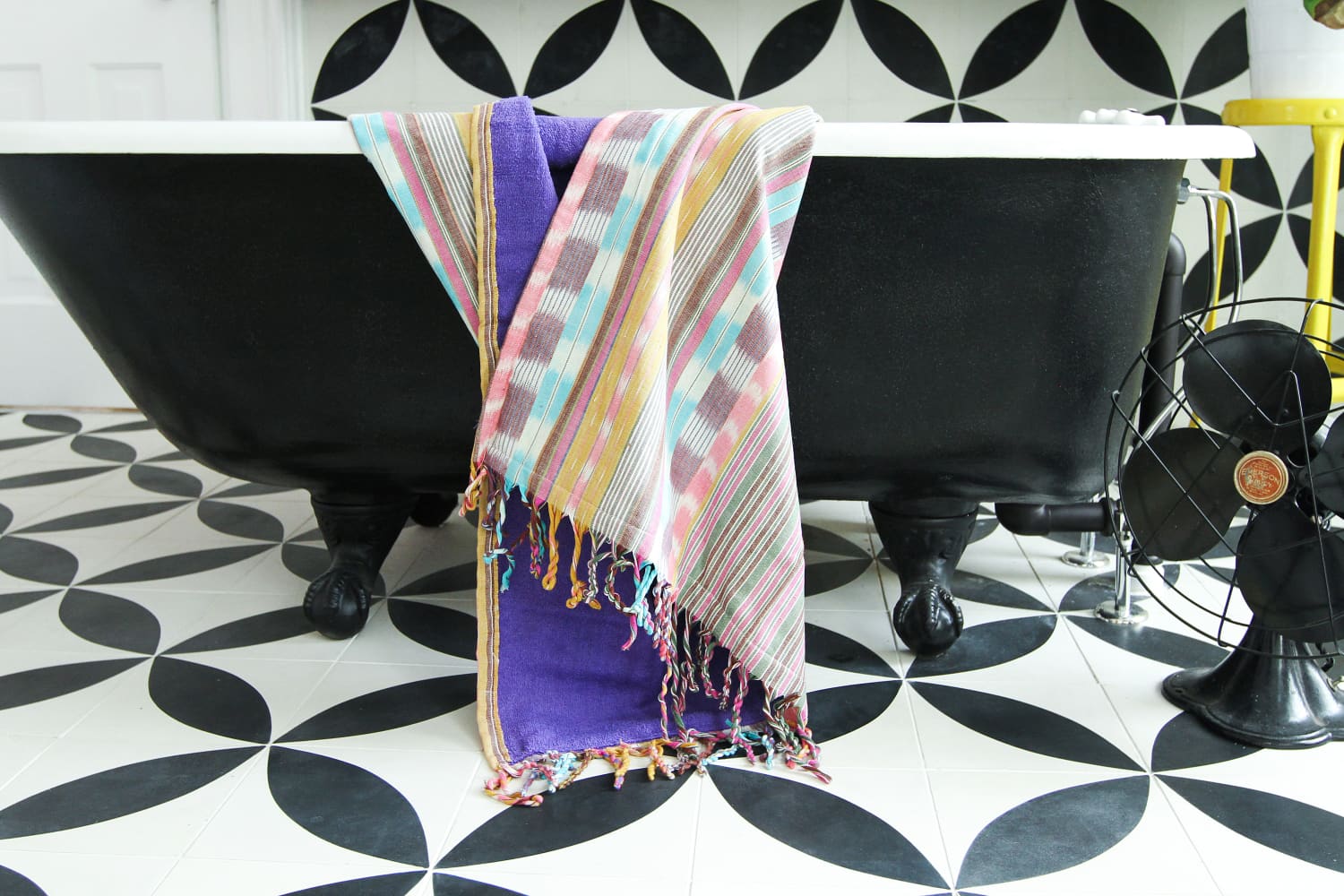 DIY Woven Fabric Beach Blanket, Towel + Wrap Apartment Therapy