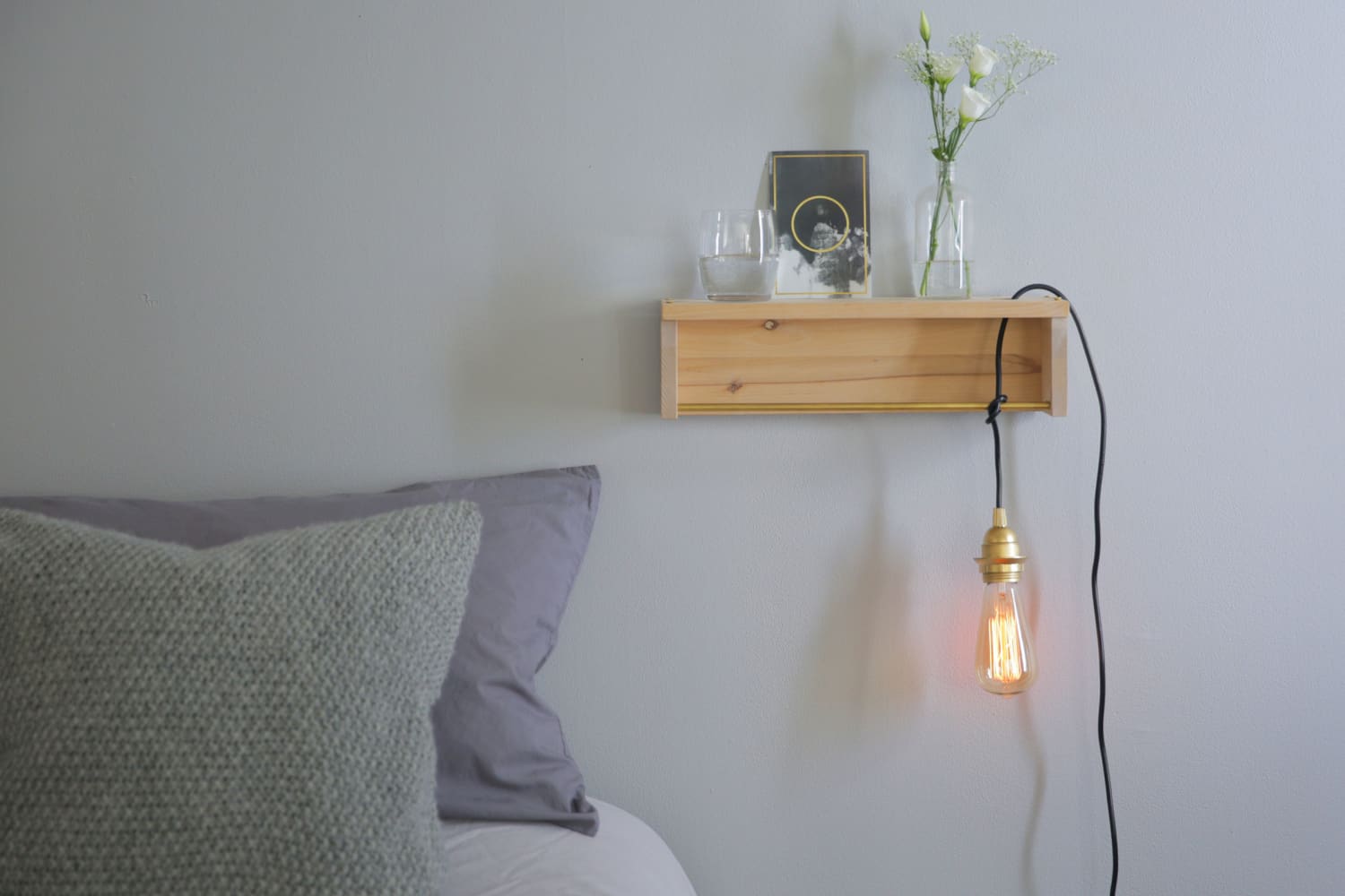 How To Make a DIY Bedside Shelf Apartment Therapy