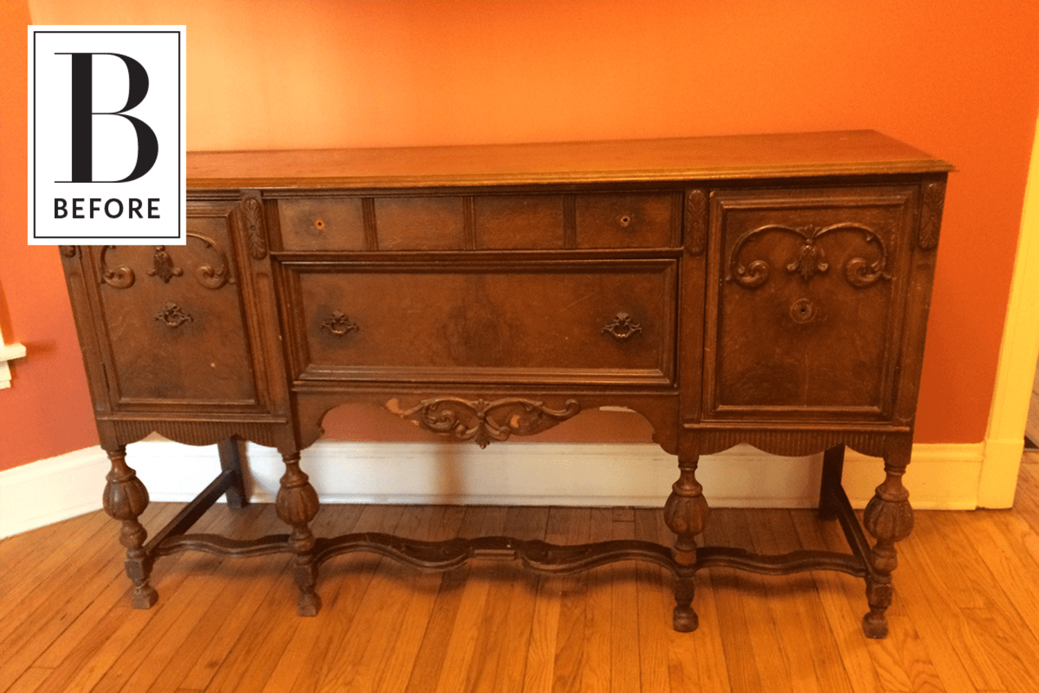 How To Make Over a Vintage Wooden Buffet with Chalk Paint Apartment