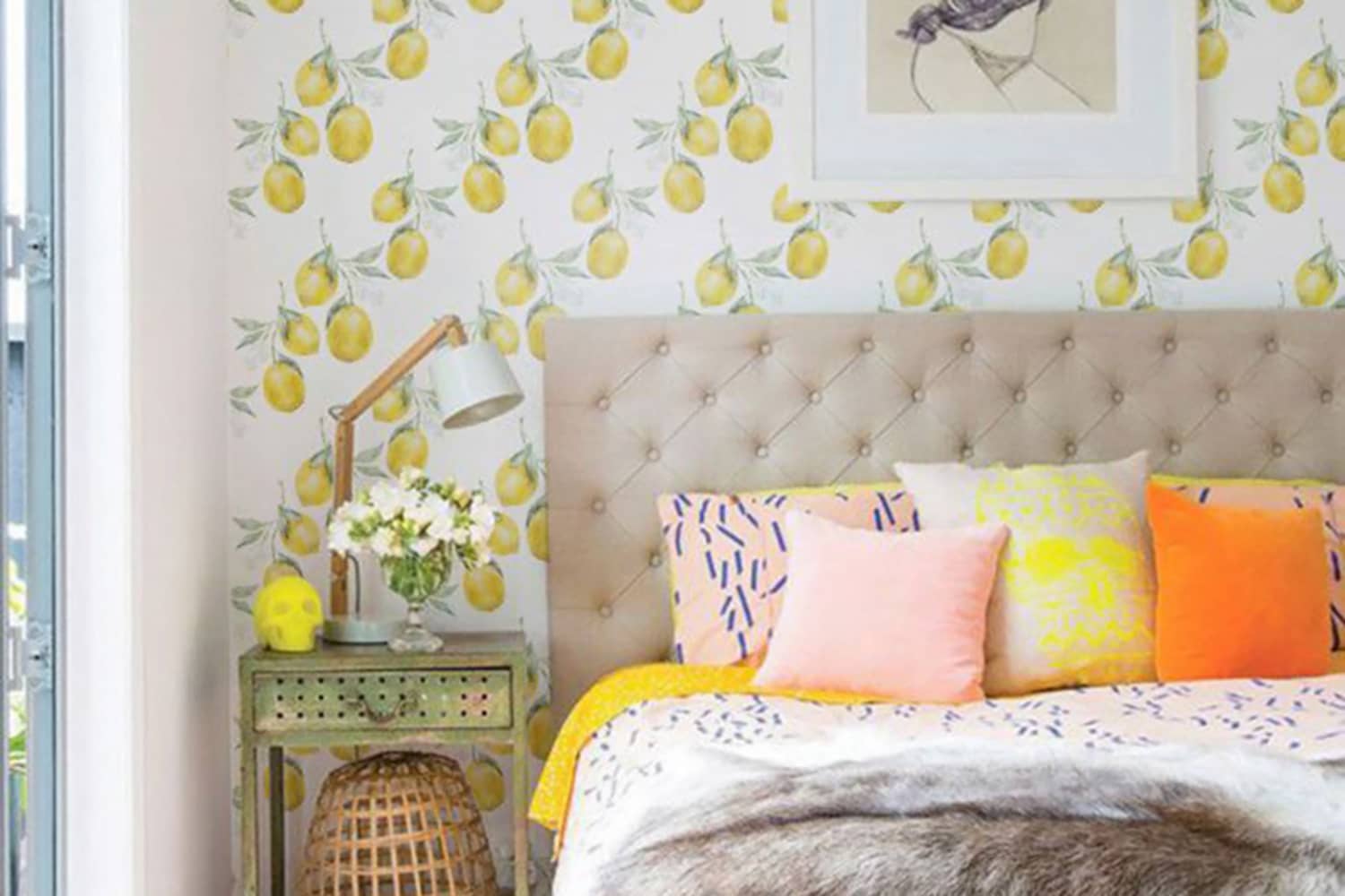 Lemon Wallpaper Room Design