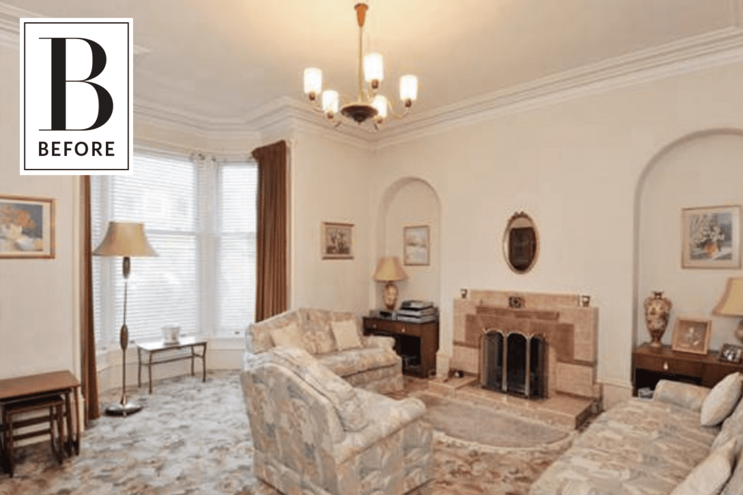 Before & After: A Dated Living Room Gets Dark & Handsome | Apartment ...