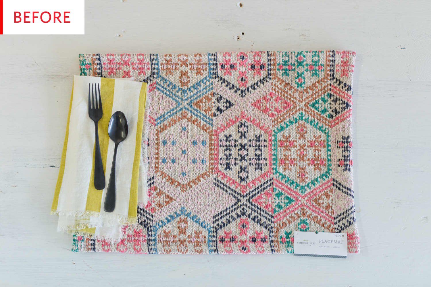 Target Placemat Pillow Hack Before After Apartment Therapy
