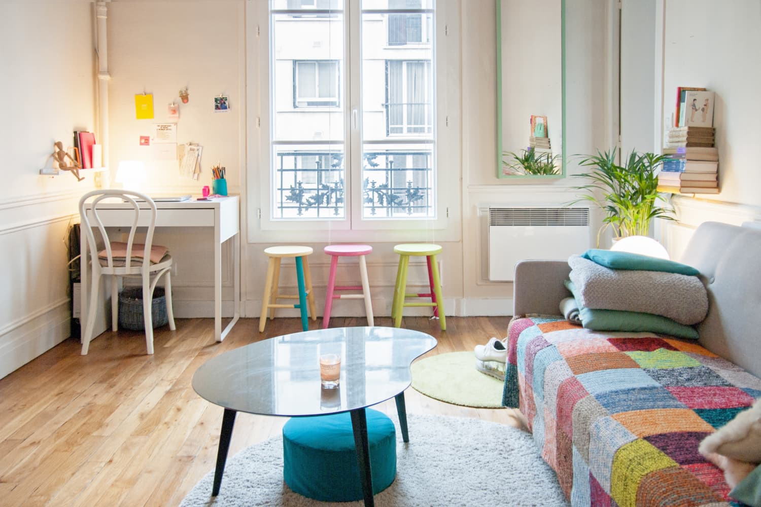 House Tour: A Tiny, Colorful Paris Apartment | Apartment Therapy