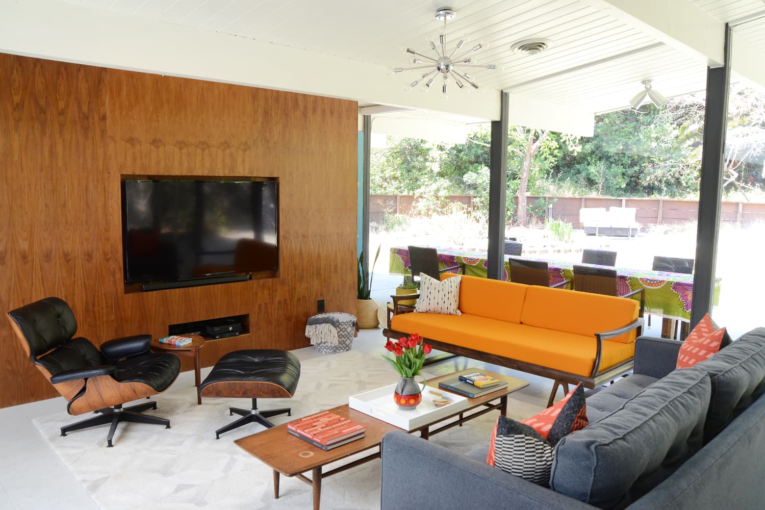 Suburban Cool Midcentury Modern Living Room