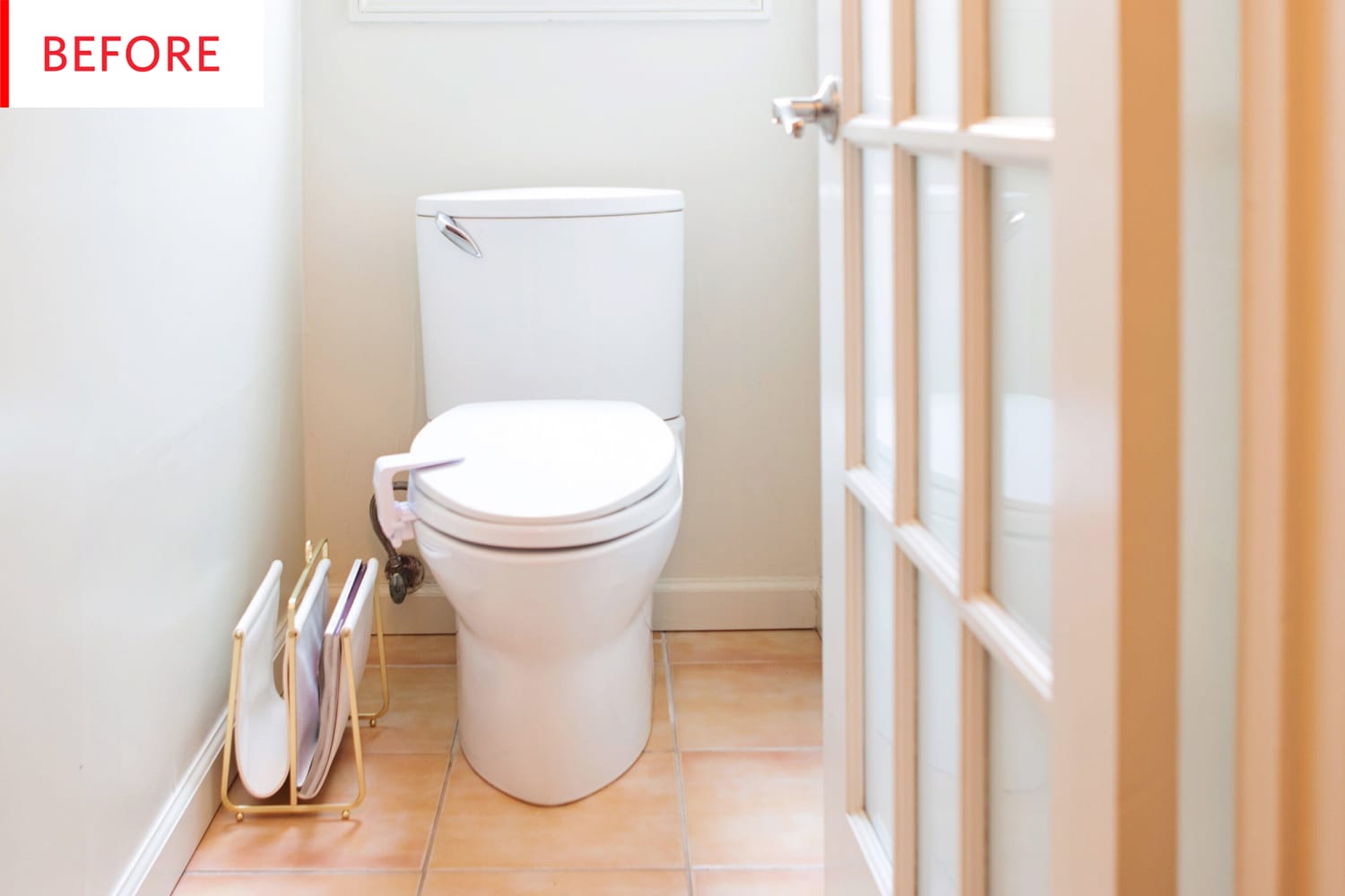 Tiny Bathroom Wallpaper DIY - Before and After Photos | Apartment Therapy